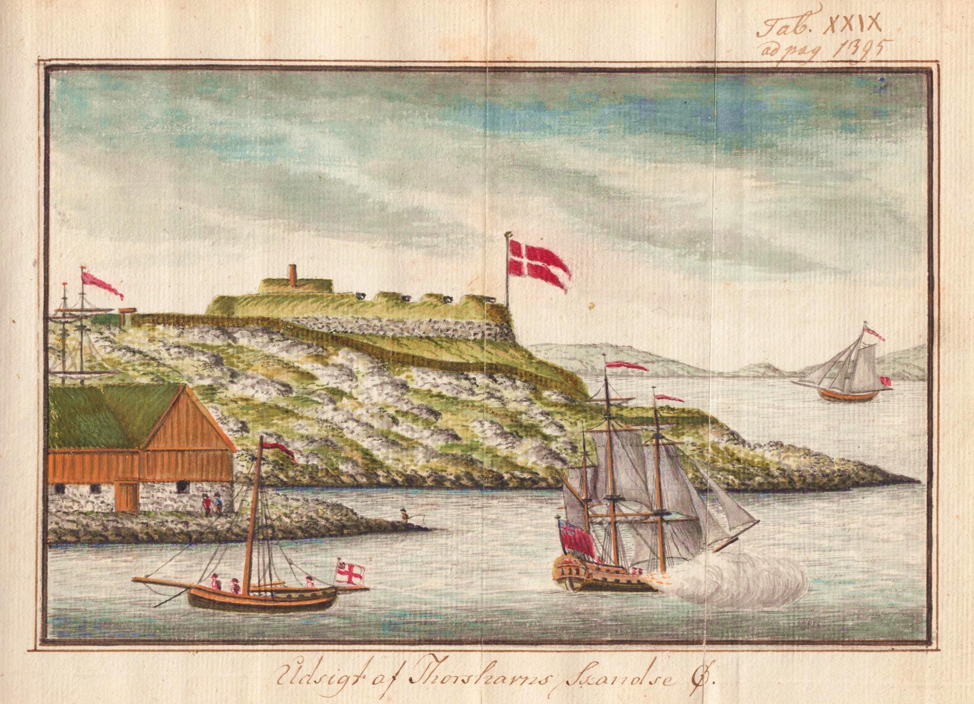 Teckning av JC Svabo från 1781-82